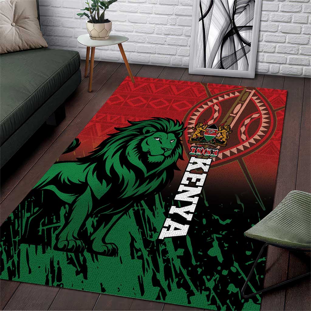 Kenya Independence Day Area Rug Jamhuri ya Kenya 1963 - African Pattern LT14