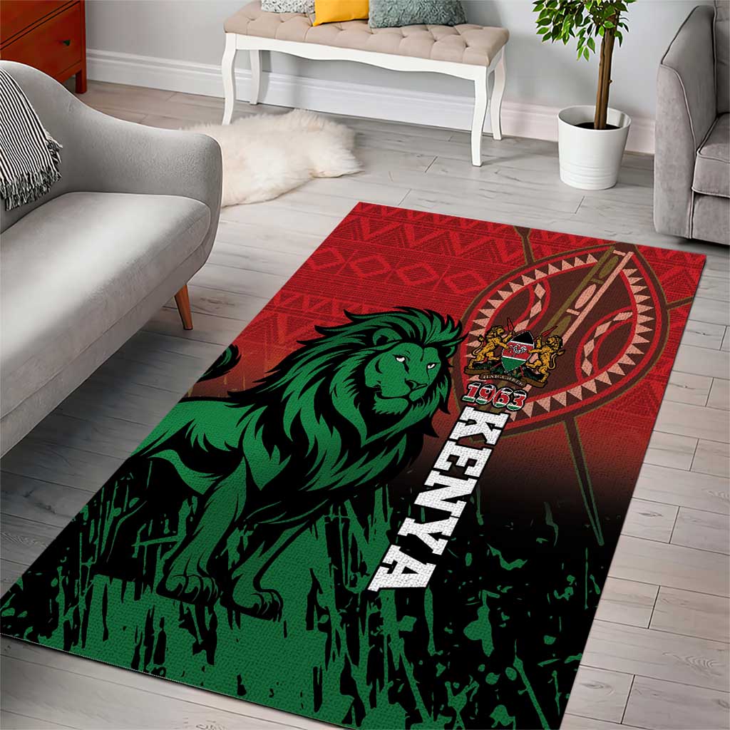Kenya Independence Day Area Rug Jamhuri ya Kenya 1963 - African Pattern LT14