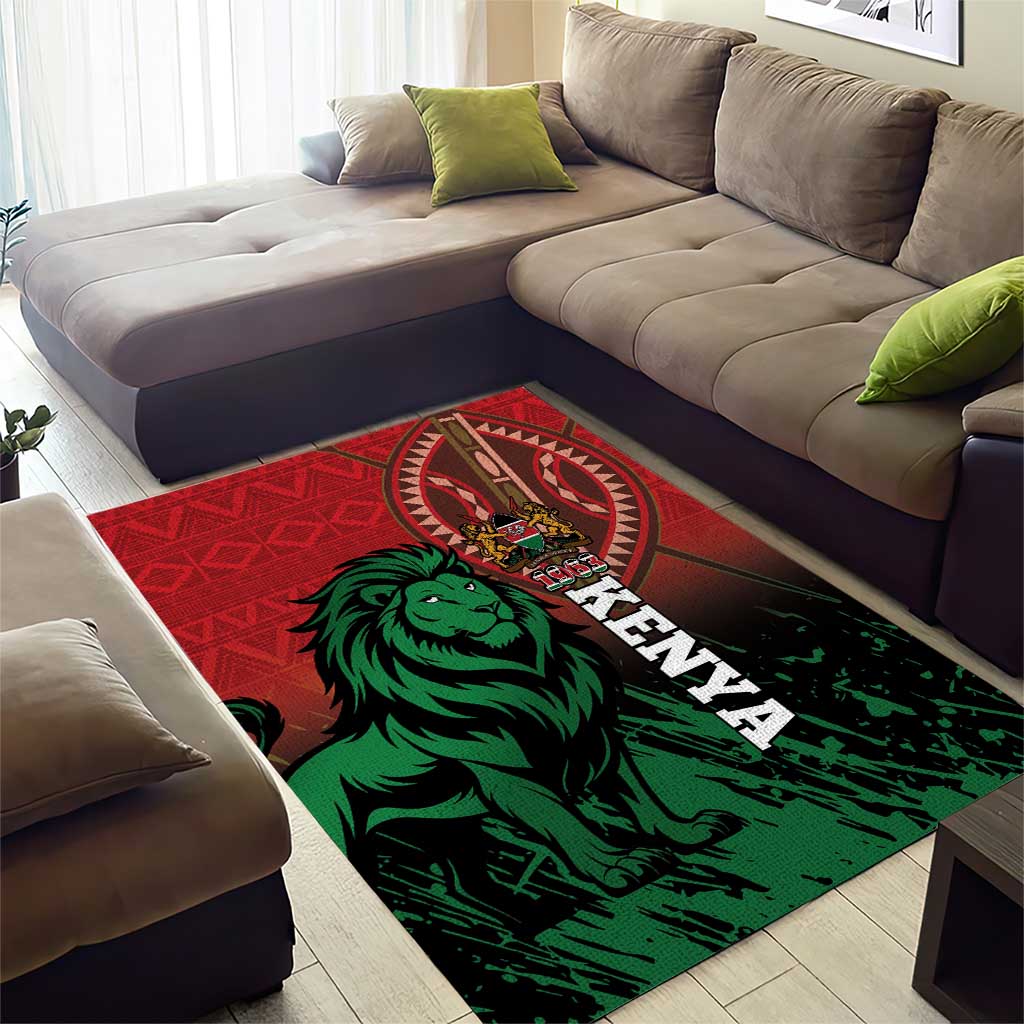 Kenya Independence Day Area Rug Jamhuri ya Kenya 1963 - African Pattern LT14