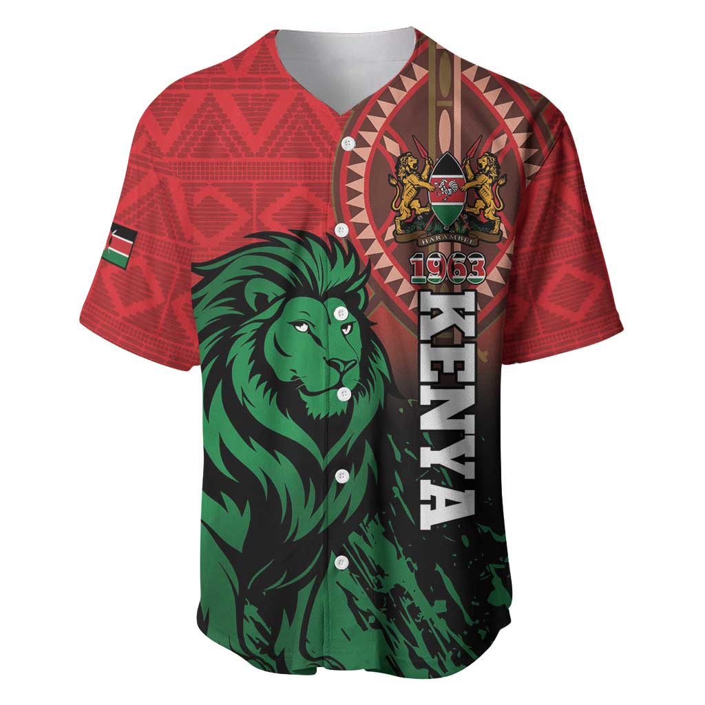 Kenya Independence Day Baseball Jersey Jamhuri ya Kenya 1963 - African Pattern LT14