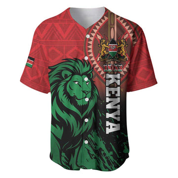 Kenya Independence Day Baseball Jersey Jamhuri ya Kenya 1963 - African Pattern LT14