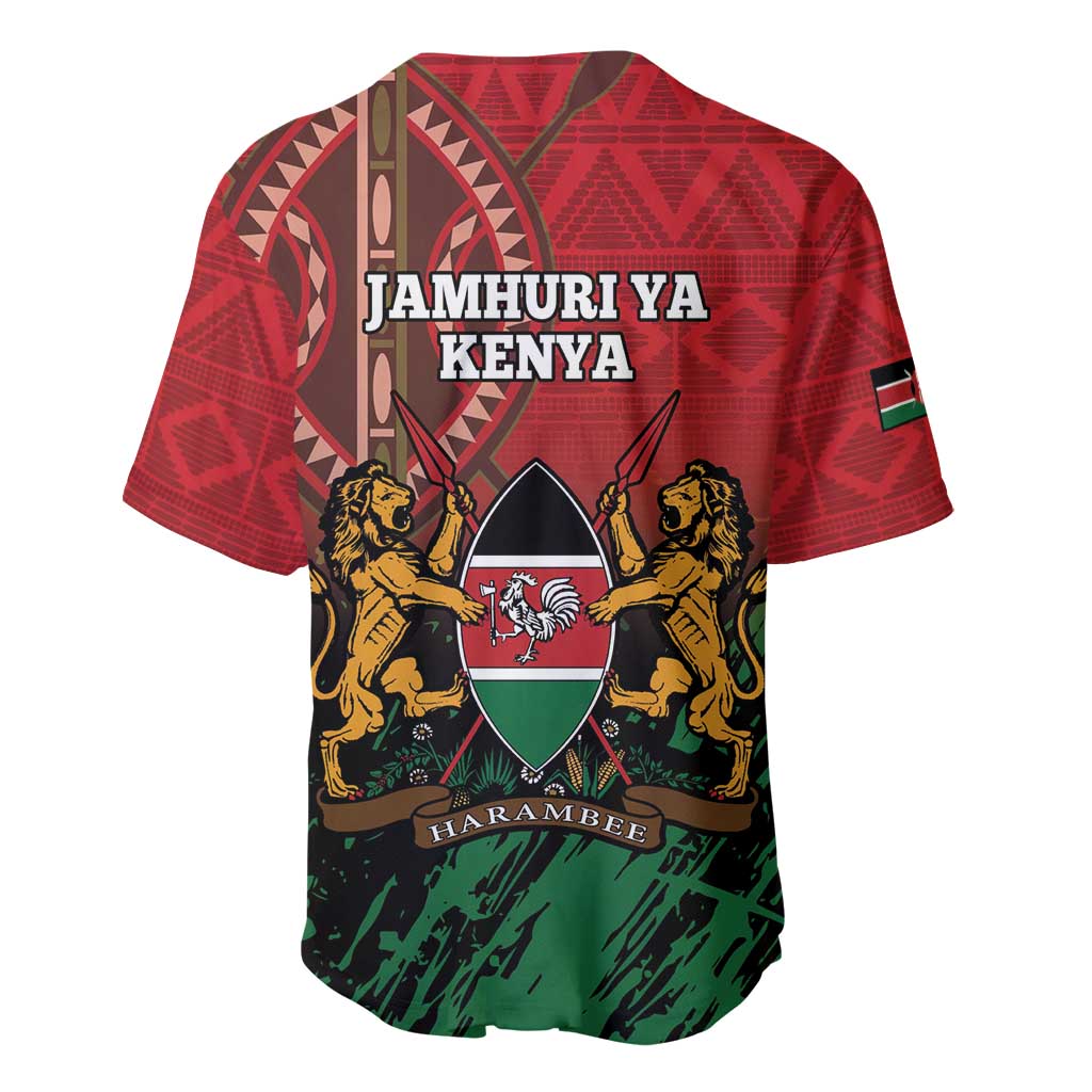 Kenya Independence Day Baseball Jersey Jamhuri ya Kenya 1963 - African Pattern LT14