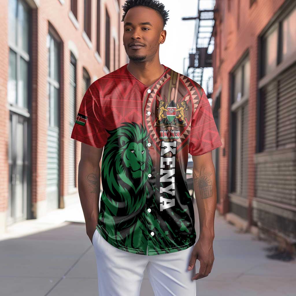 Kenya Independence Day Baseball Jersey Jamhuri ya Kenya 1963 - African Pattern LT14