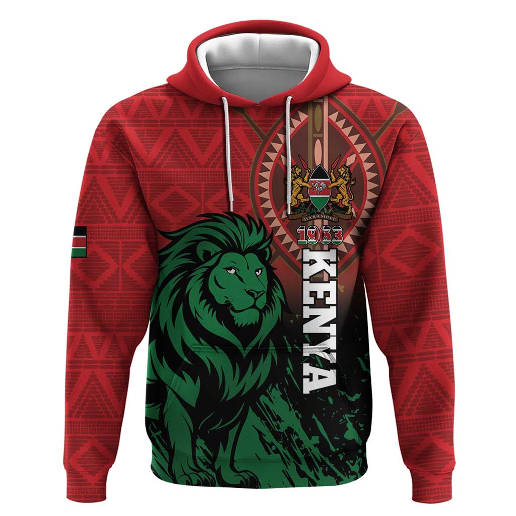Kenya Independence Day Hoodie Jamhuri ya Kenya 1963 - African Pattern LT14