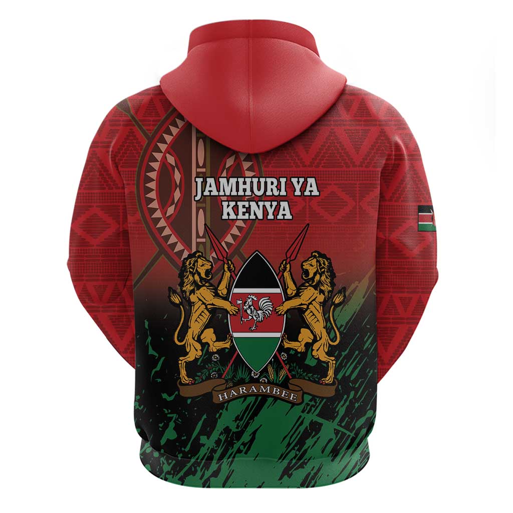 Kenya Independence Day Hoodie Jamhuri ya Kenya 1963 - African Pattern LT14