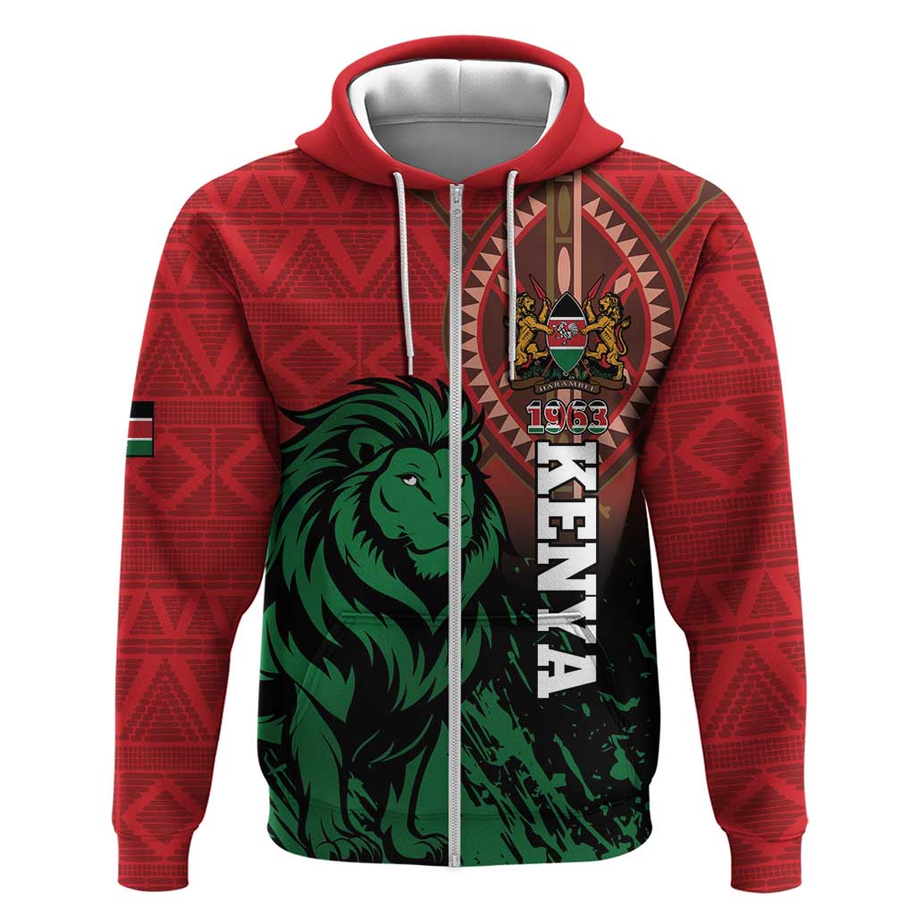 Kenya Independence Day Hoodie Jamhuri ya Kenya 1963 - African Pattern LT14