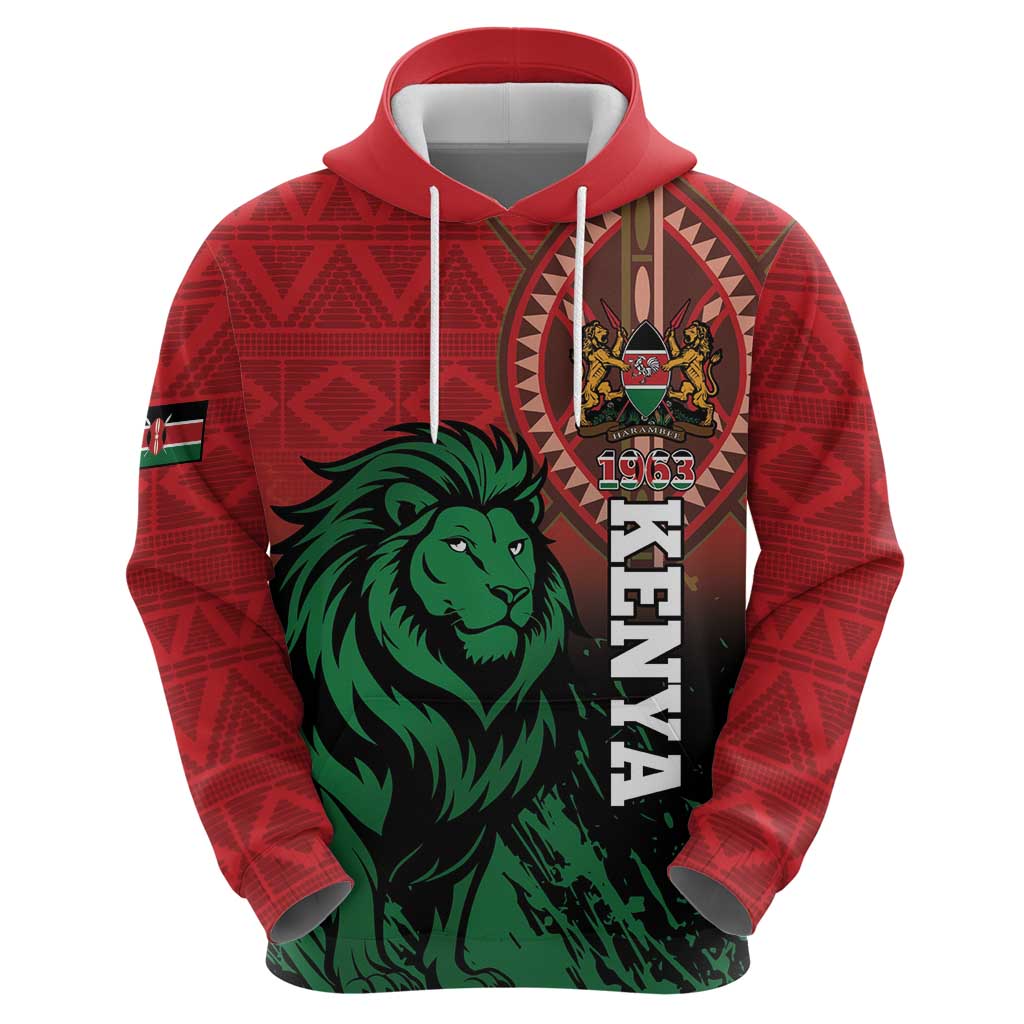 Kenya Independence Day Hoodie Jamhuri ya Kenya 1963 - African Pattern LT14