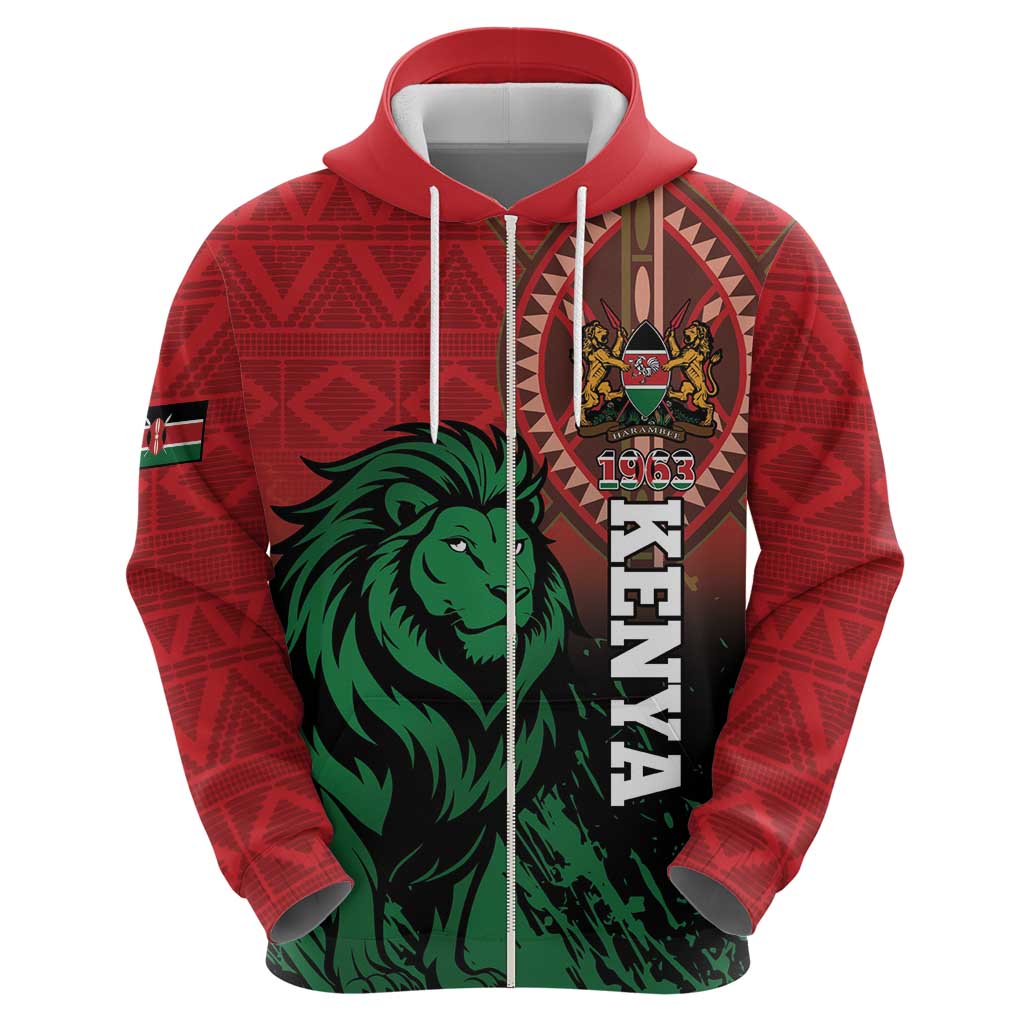 Kenya Independence Day Hoodie Jamhuri ya Kenya 1963 - African Pattern LT14