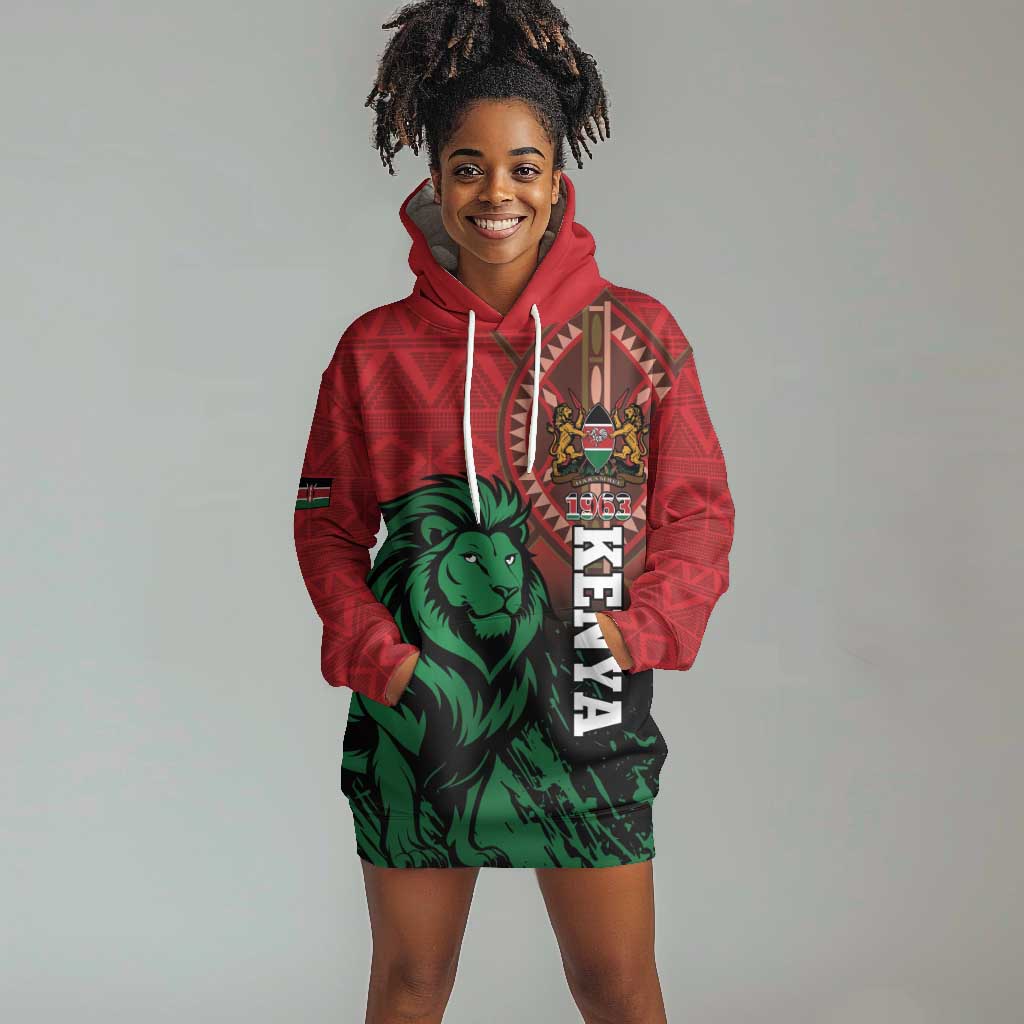 Kenya Independence Day Hoodie Dress Jamhuri ya Kenya 1963 - African Pattern LT14