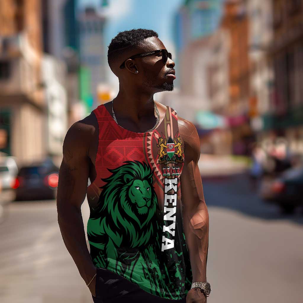 Kenya Independence Day Men Tank Top Jamhuri ya Kenya 1963 - African Pattern LT14