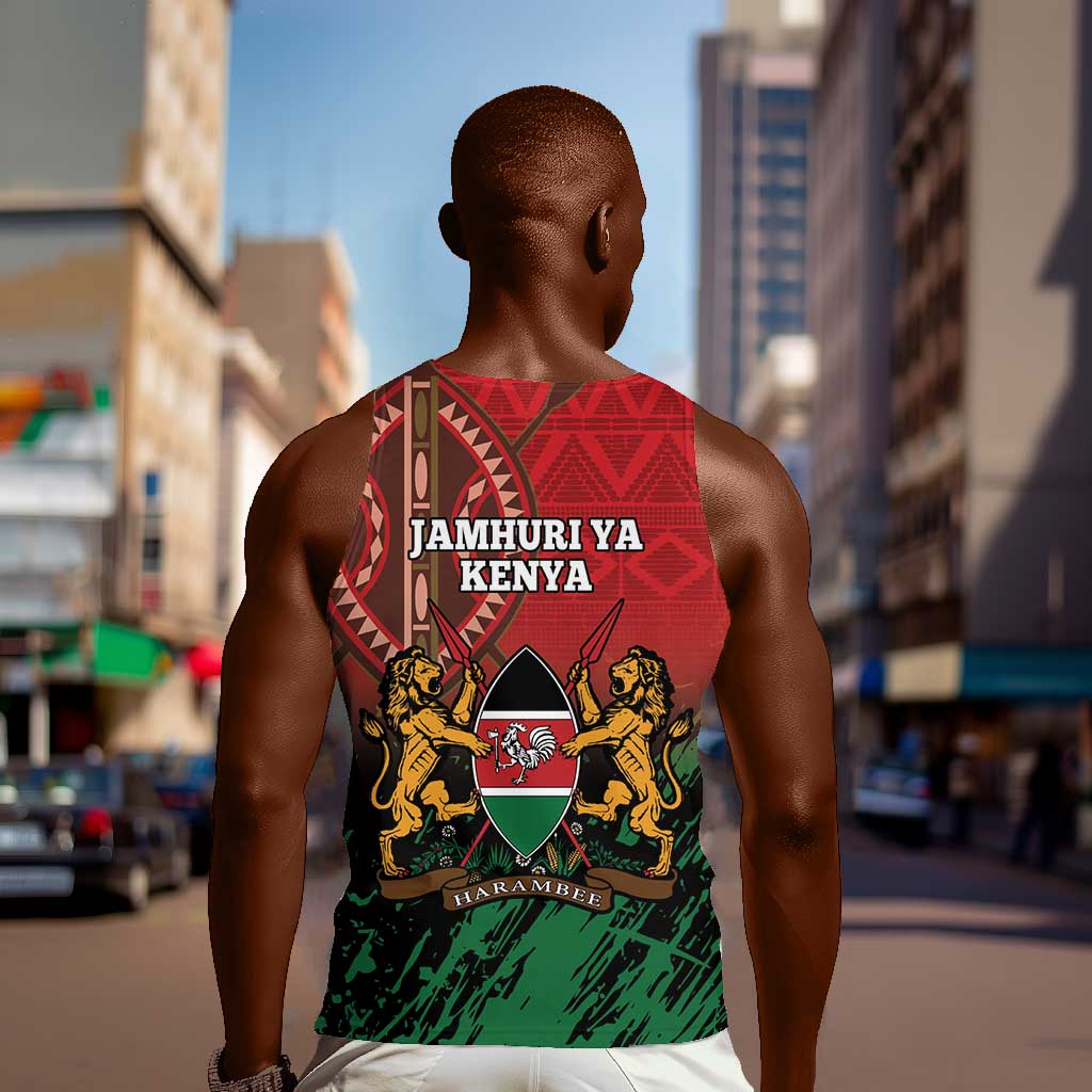 Kenya Independence Day Men Tank Top Jamhuri ya Kenya 1963 - African Pattern LT14