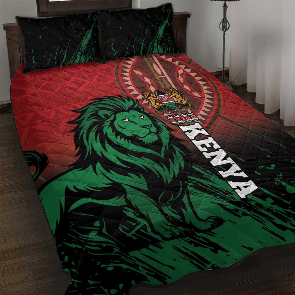 Kenya Independence Day Quilt Bed Set Jamhuri ya Kenya 1963 - African Pattern LT14