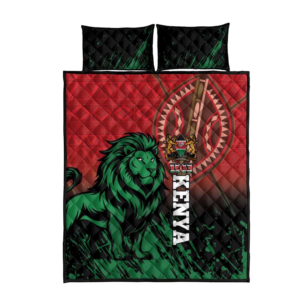 Kenya Independence Day Quilt Bed Set Jamhuri ya Kenya 1963 - African Pattern LT14