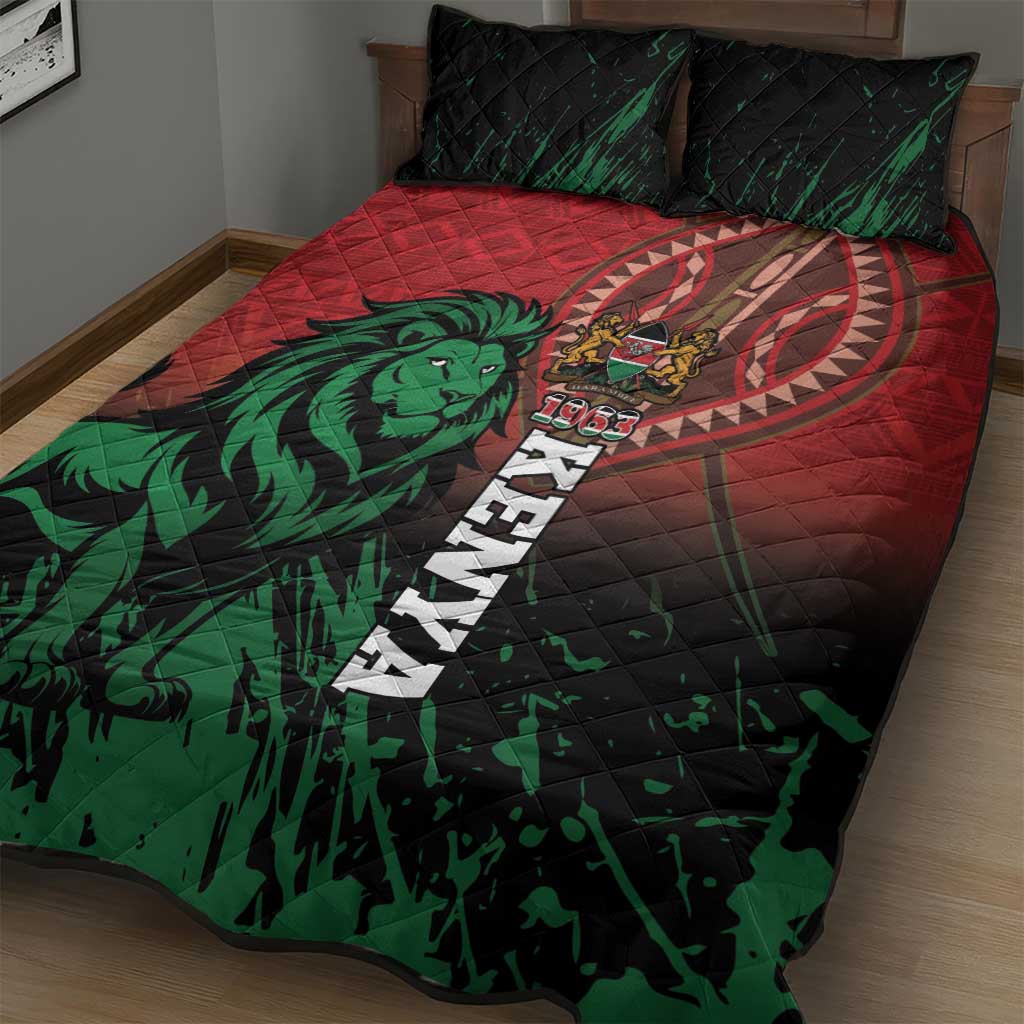 Kenya Independence Day Quilt Bed Set Jamhuri ya Kenya 1963 - African Pattern LT14