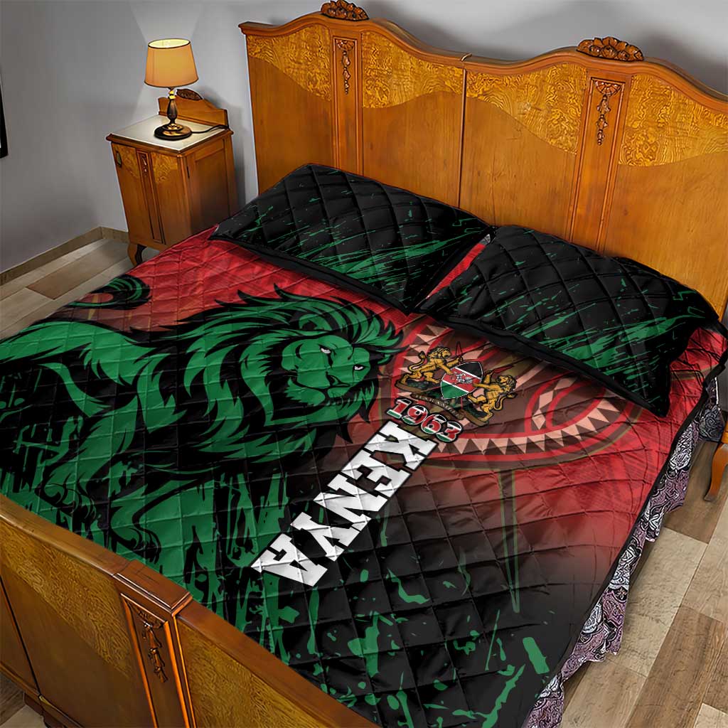 Kenya Independence Day Quilt Bed Set Jamhuri ya Kenya 1963 - African Pattern LT14