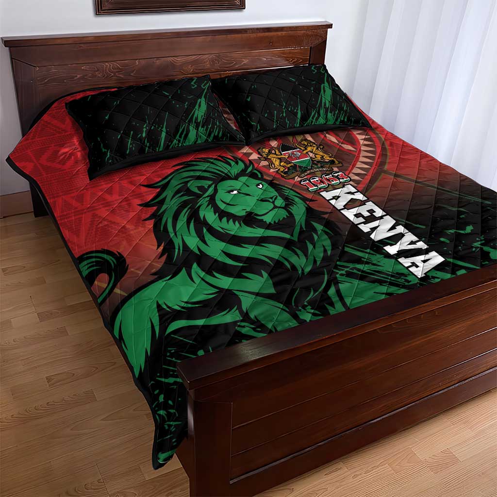 Kenya Independence Day Quilt Bed Set Jamhuri ya Kenya 1963 - African Pattern LT14