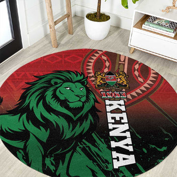 Kenya Independence Day Round Carpet Jamhuri ya Kenya 1963 - African Pattern LT14