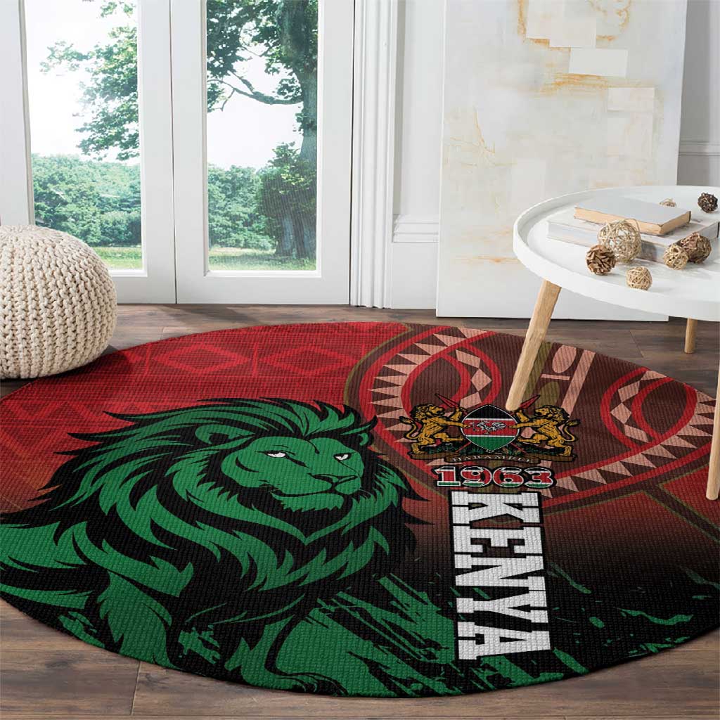 Kenya Independence Day Round Carpet Jamhuri ya Kenya 1963 - African Pattern LT14