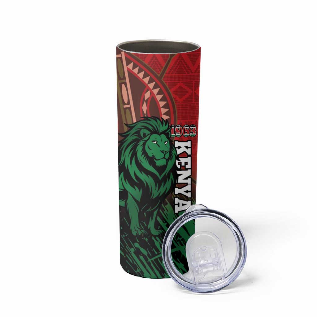 Kenya Independence Day Skinny Tumbler Jamhuri ya Kenya 1963 - African Pattern LT14