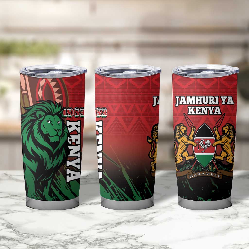 Kenya Independence Day Tumbler Cup Jamhuri ya Kenya 1963 - African Pattern LT14