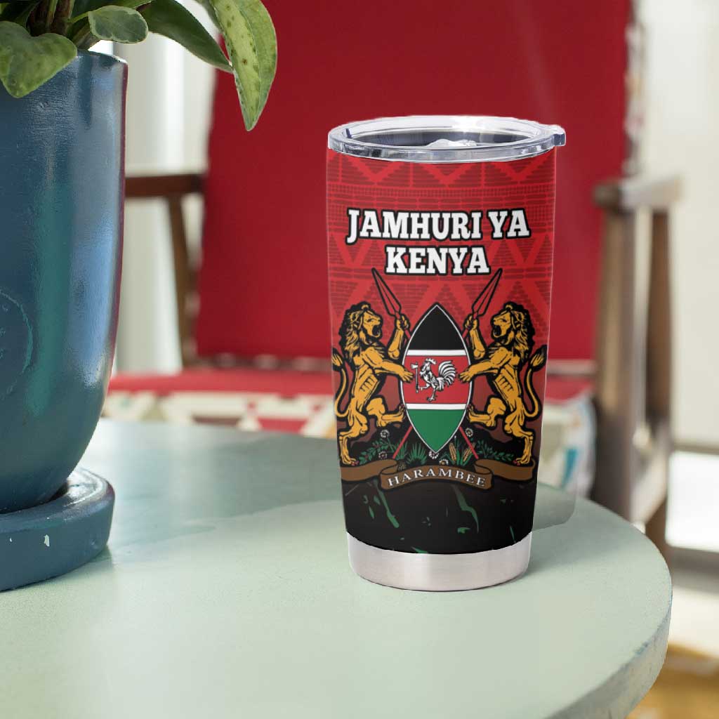 Kenya Independence Day Tumbler Cup Jamhuri ya Kenya 1963 - African Pattern LT14