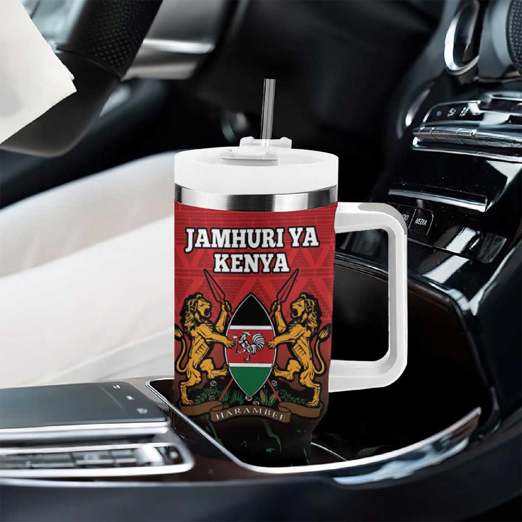 Kenya Independence Day Tumbler With Handle Jamhuri ya Kenya 1963 - African Pattern LT14