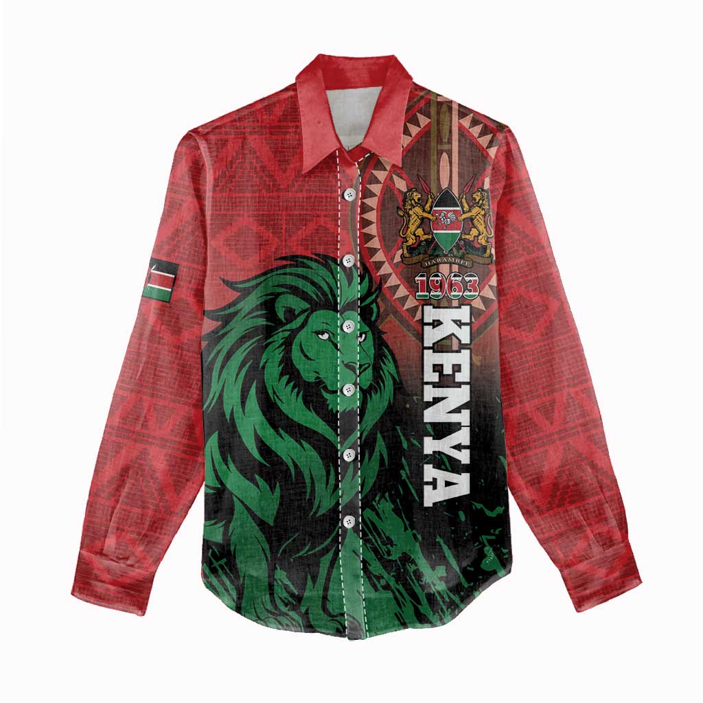 Kenya Independence Day Women Casual Shirt Jamhuri ya Kenya 1963 - African Pattern LT14
