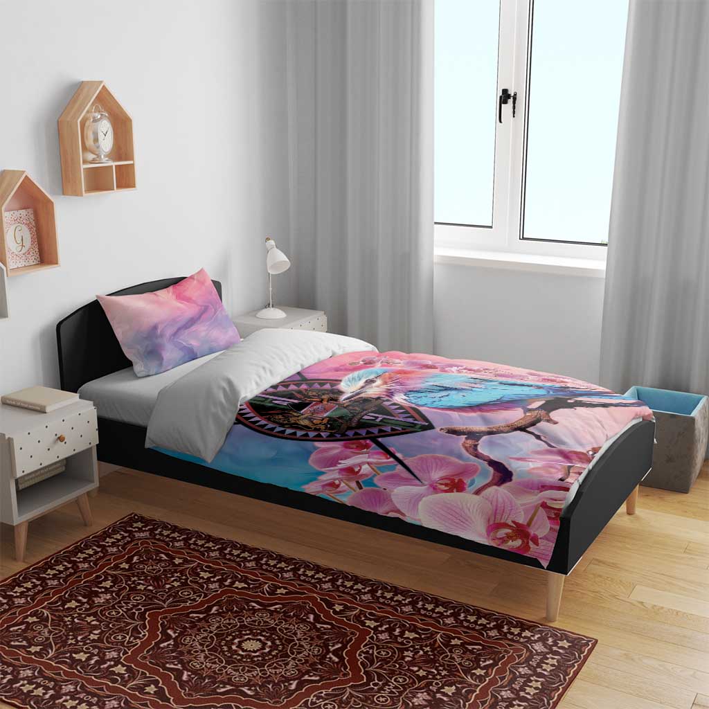 Kenya Lilac-Breasted Roller Bedding Set Coat Of Arms Mix Orchid LT14