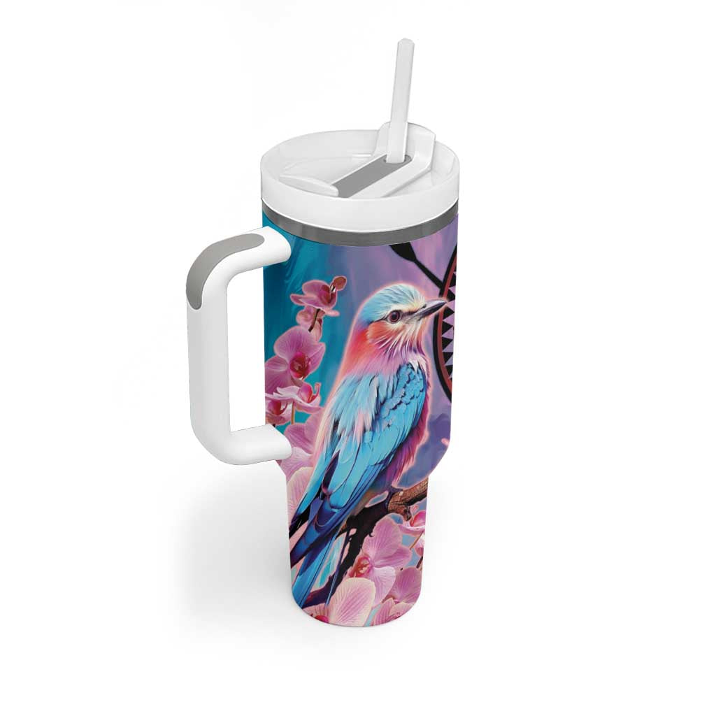 Kenya Lilac-Breasted Roller Tumbler With Handle Coat Of Arms Mix Orchid LT14