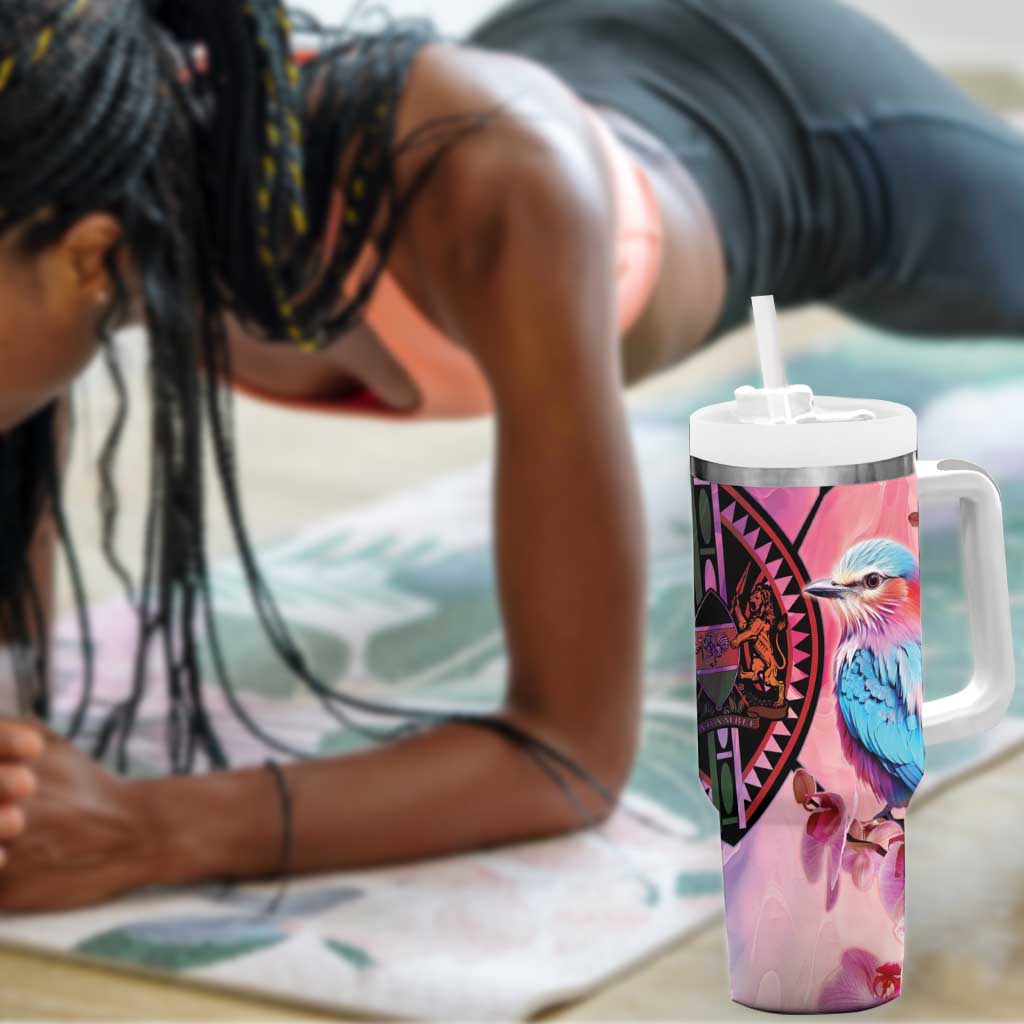 Kenya Lilac-Breasted Roller Tumbler With Handle Coat Of Arms Mix Orchid LT14
