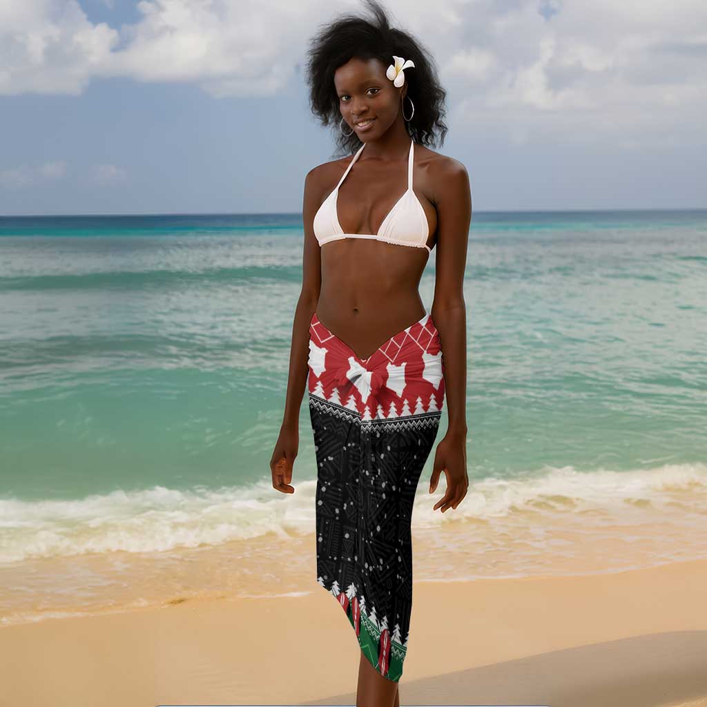 Personalized Kenya Christmas Sarong Lion Santa - Heri Ya Krismasi! LT14
