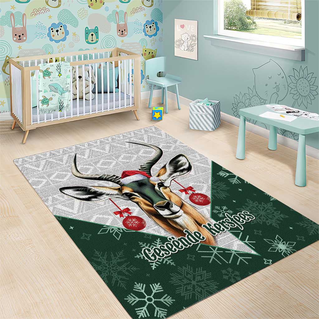South Africa Springboks Christmas Area Rug Bokke Santa - Geseende Kersfees LT14