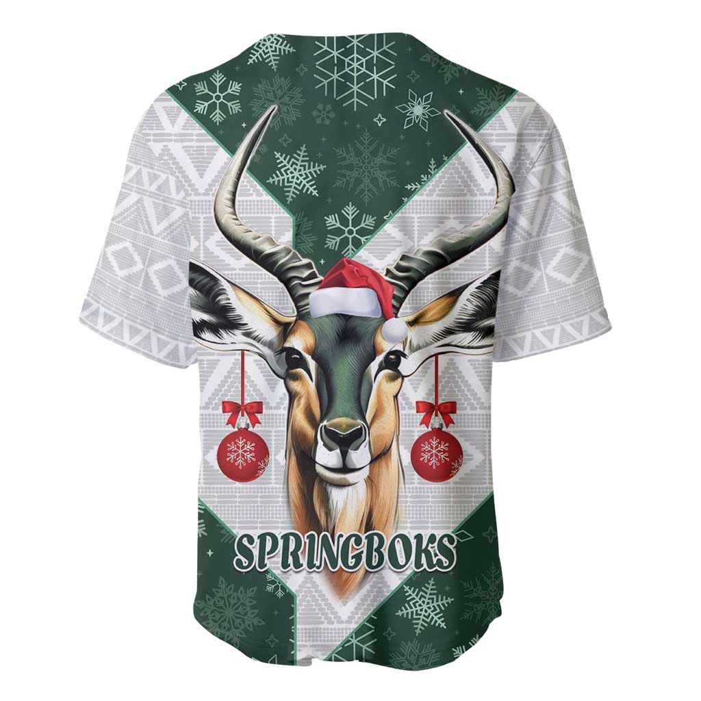 South Africa Springboks Christmas Baseball Jersey Bokke Santa - Geseende Kersfees LT14