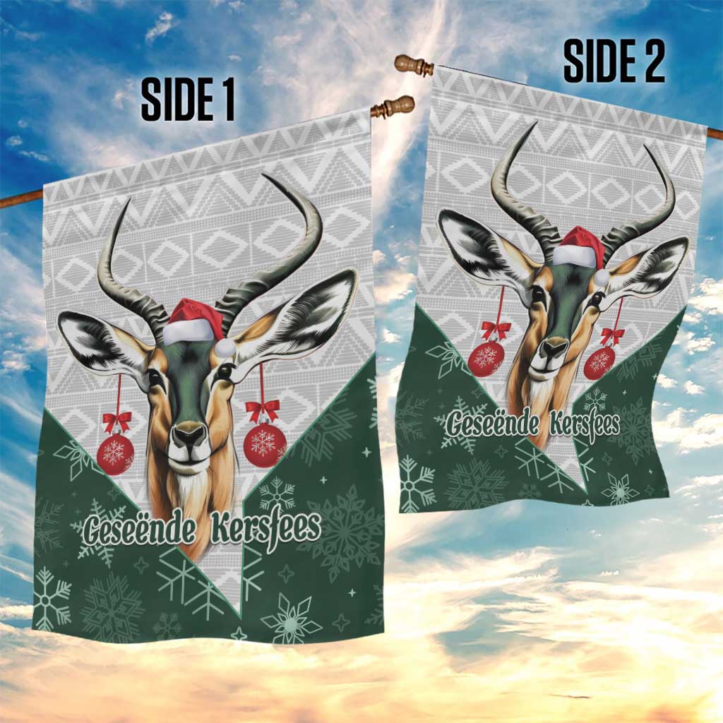 South Africa Springboks Christmas Garden Flag Bokke Santa - Geseende Kersfees LT14
