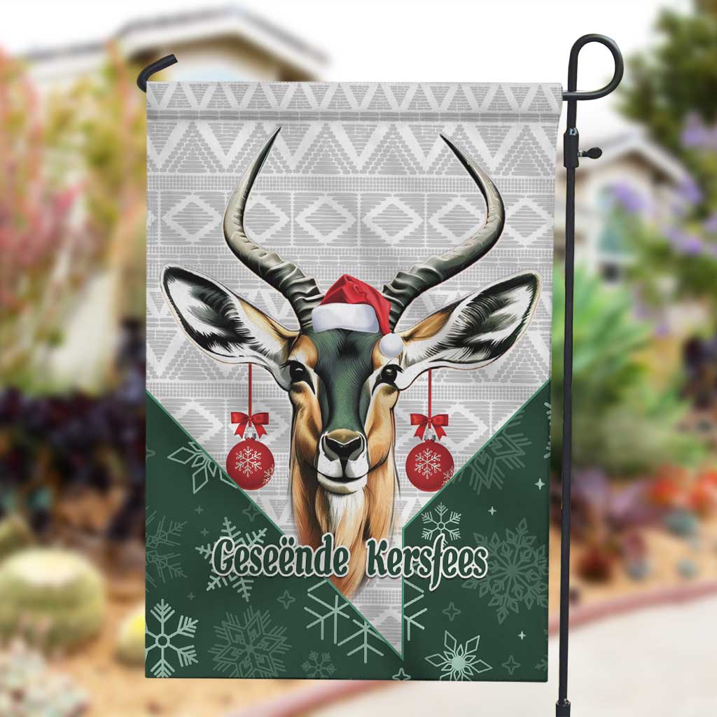 South Africa Springboks Christmas Garden Flag Bokke Santa - Geseende Kersfees LT14