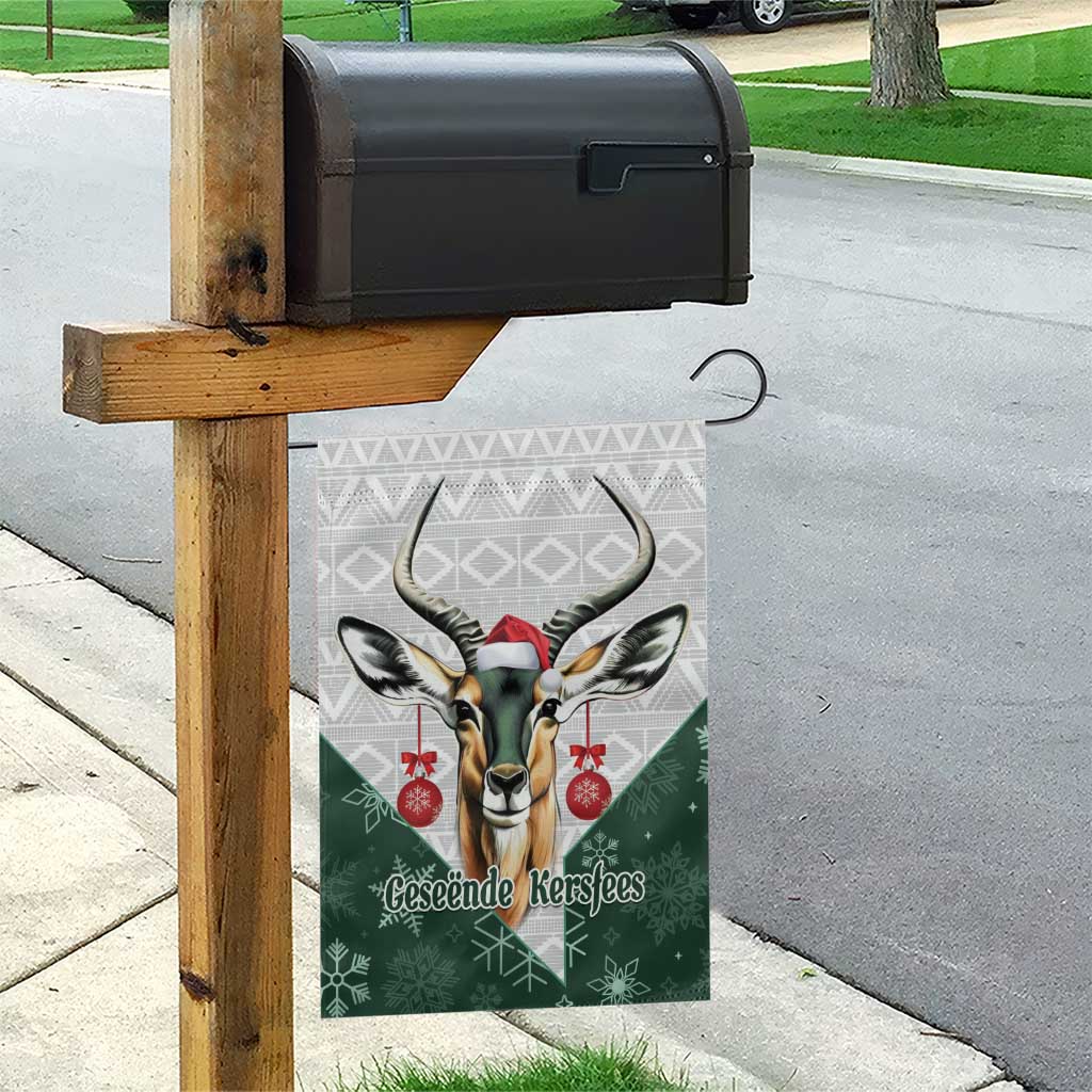 South Africa Springboks Christmas Garden Flag Bokke Santa - Geseende Kersfees LT14
