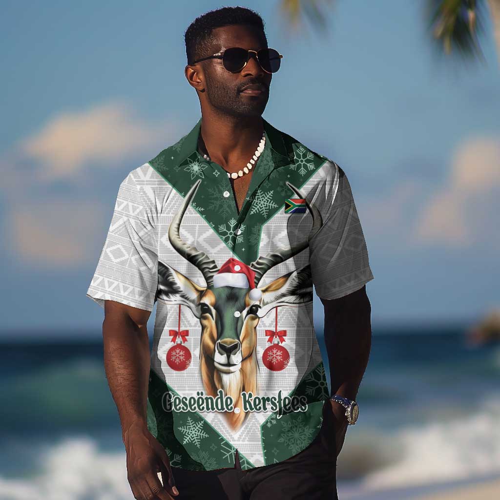 South Africa Springboks Christmas Hawaiian Shirt Bokke Santa - Geseende Kersfees LT14