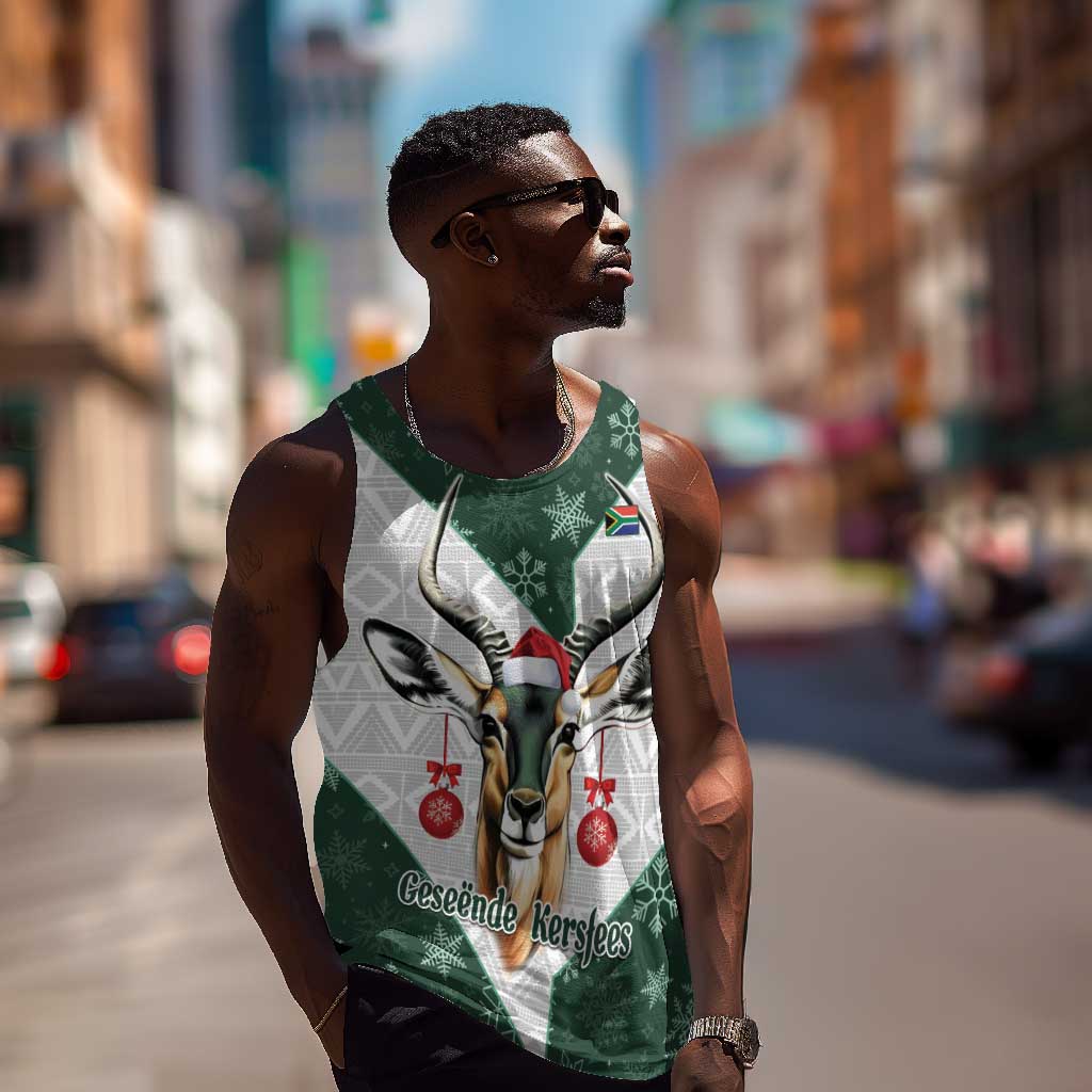 South Africa Springboks Christmas Men Tank Top Bokke Santa - Geseende Kersfees LT14