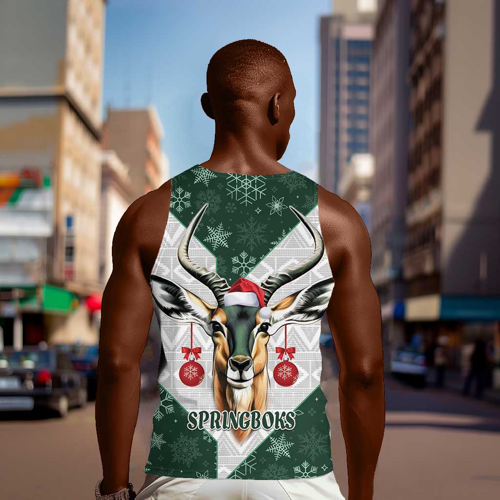 South Africa Springboks Christmas Men Tank Top Bokke Santa - Geseende Kersfees LT14