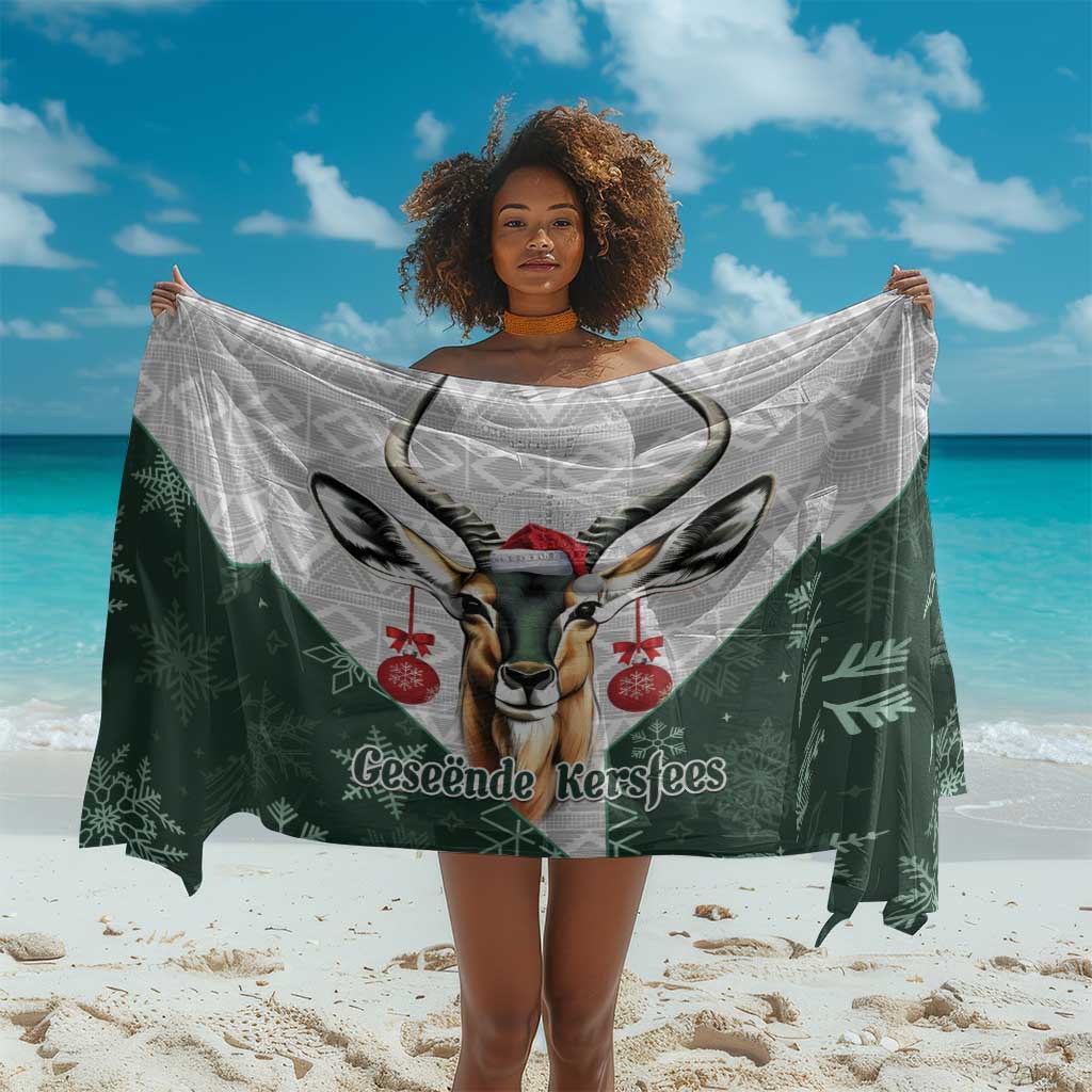 South Africa Springboks Christmas Sarong Bokke Santa - Geseende Kersfees LT14