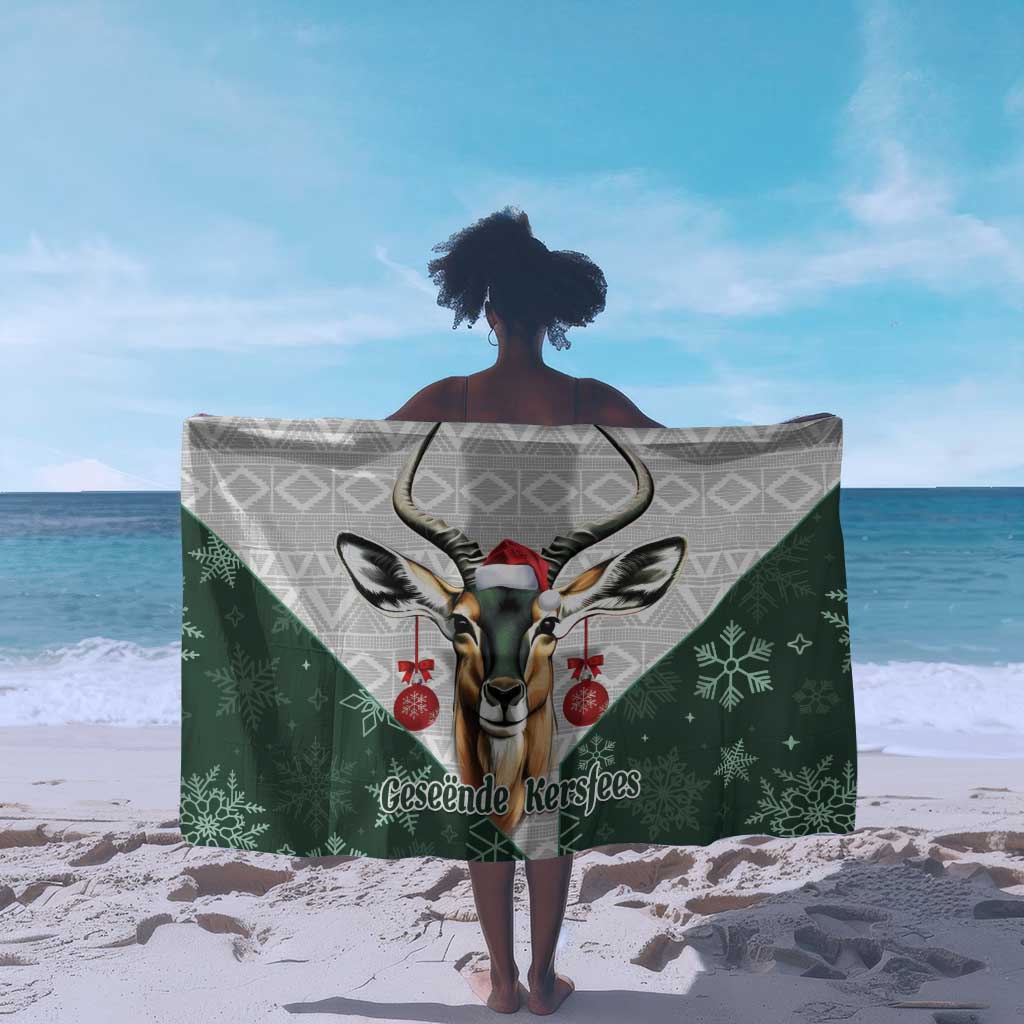 South Africa Springboks Christmas Sarong Bokke Santa - Geseende Kersfees LT14