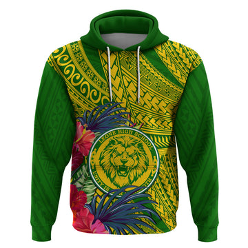 Personalised Leone High School Hoodie American Samoa Schools Polynesian Tropical Flowers LT14