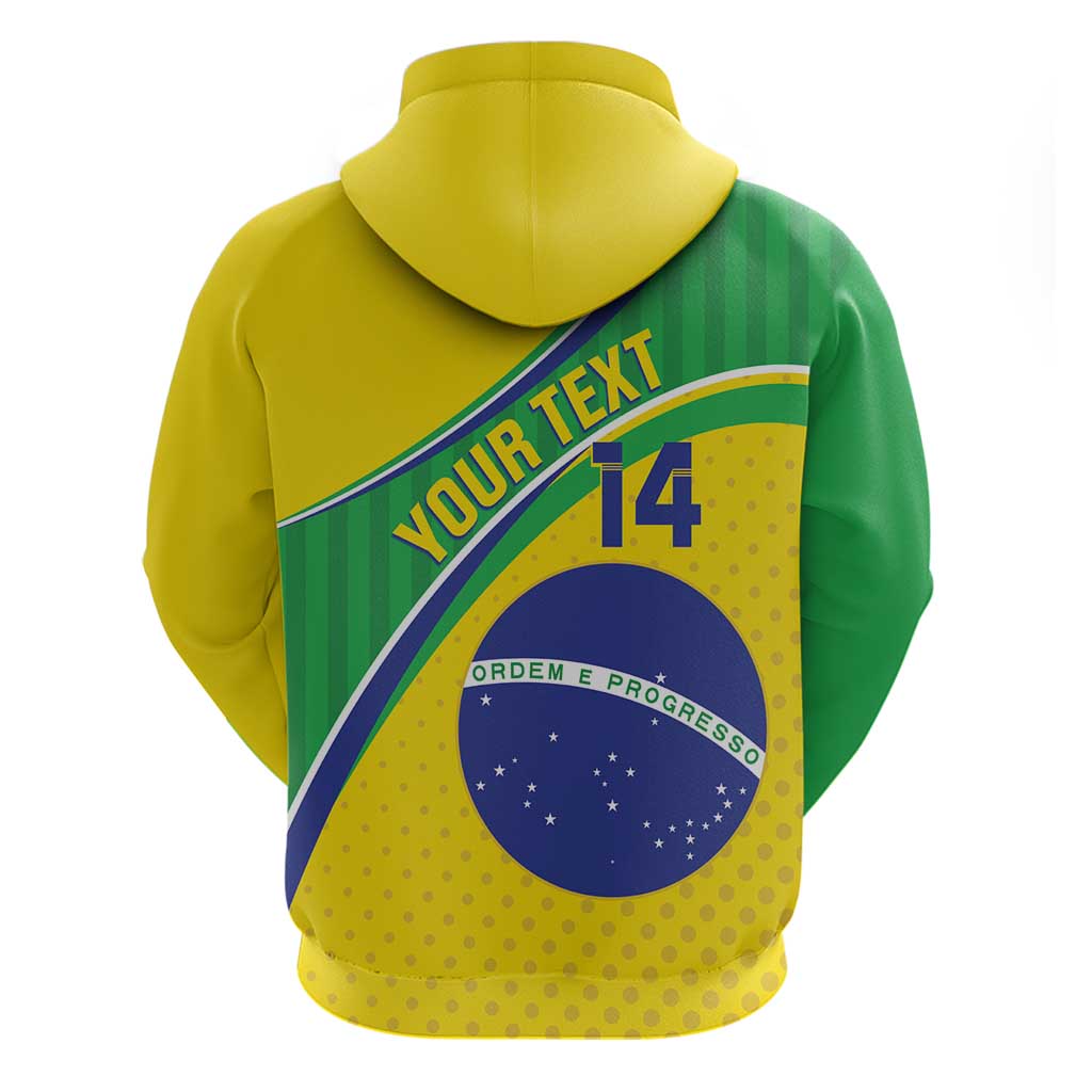 Custom Brazil Football Hoodie Vamos Canarinho LT14