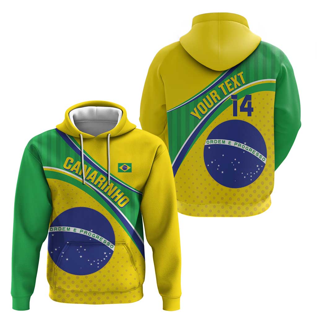 Custom Brazil Football Hoodie Vamos Canarinho LT14