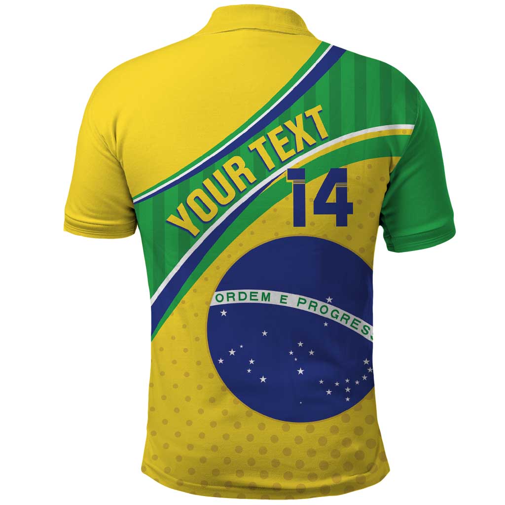 Custom Brazil Football Polo Shirt Vamos Canarinho LT14