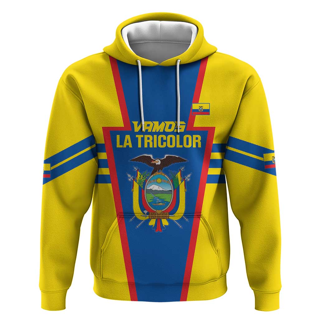 Custom Ecuador Football Hoodie Vamos La Tricolor LT14