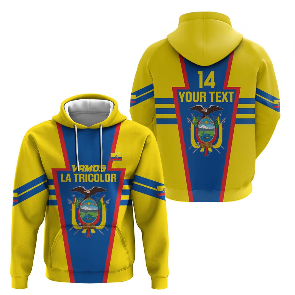 Custom Ecuador Football Hoodie Vamos La Tricolor LT14