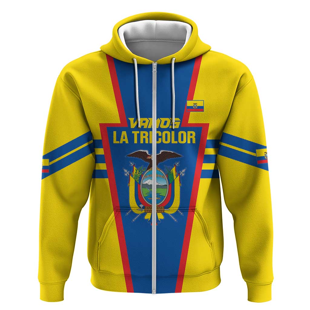 Custom Ecuador Football Hoodie Vamos La Tricolor LT14