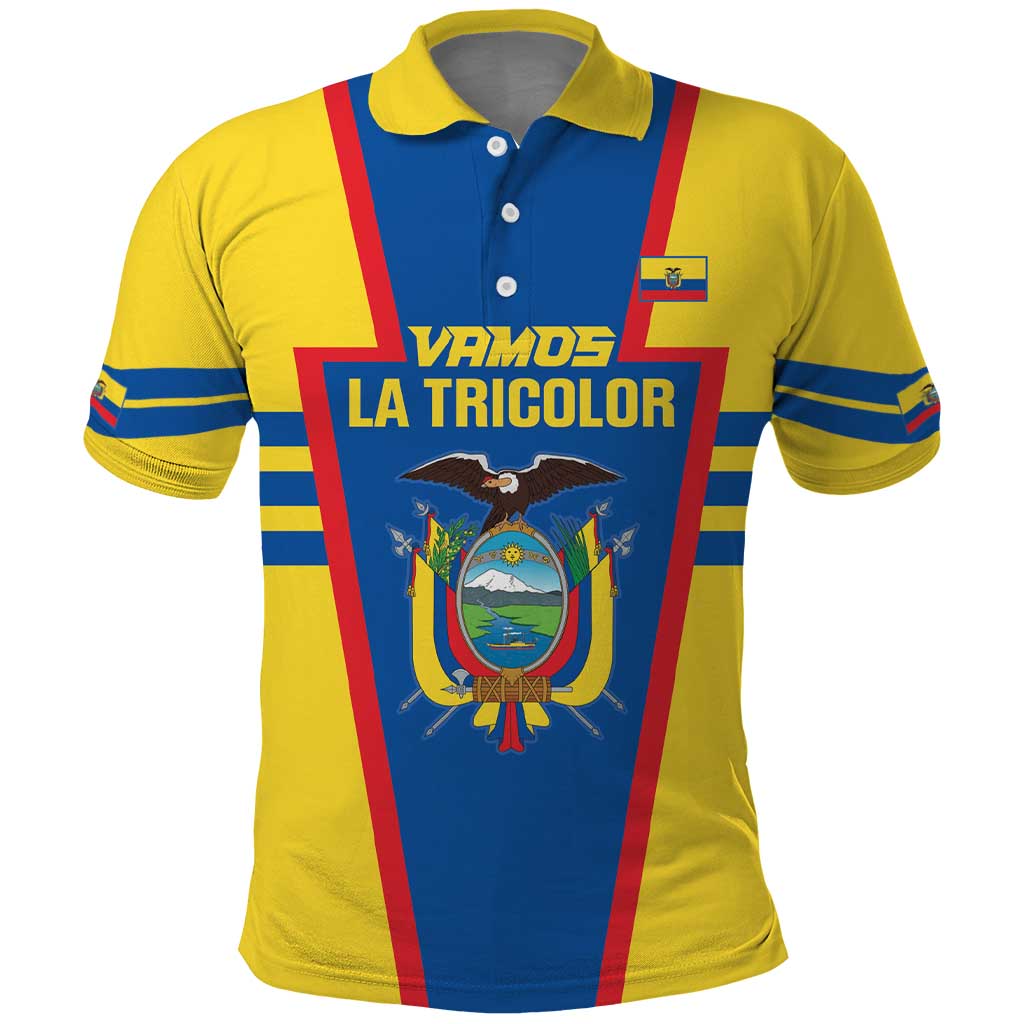 Custom Ecuador Football Polo Shirt Vamos La Tricolor LT14