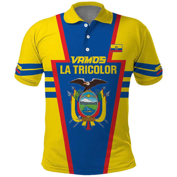 Custom Ecuador Football Polo Shirt Vamos La Tricolor LT14